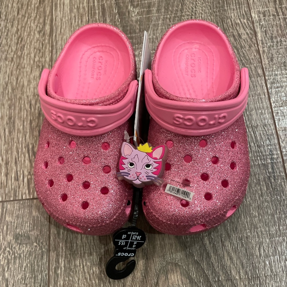 Crocs Little Toddler Size 8 in Sparkle Pink